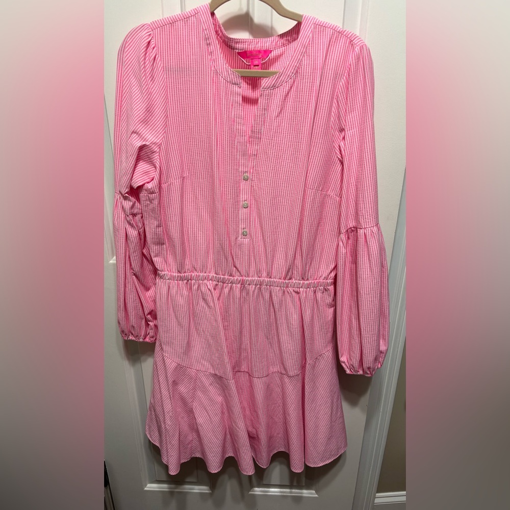 Lily Pulitzer Pink Striped Button-Down Dress